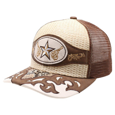 New Straw Star Hat (Beige/Brown)