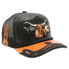 Straw Amaze In Animal Longhorn Hat (Black/Orange)