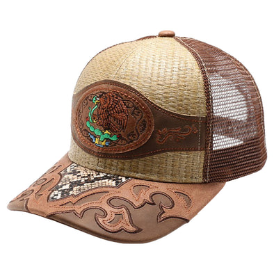 New Straw MX Eagle Hat (Khaki/Brown)