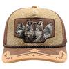 Straw Amaze In Animal Wolf Hat (Khaki/Brown)