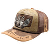 Straw Amaze In Animal Wolf Hat (Khaki/Brown)