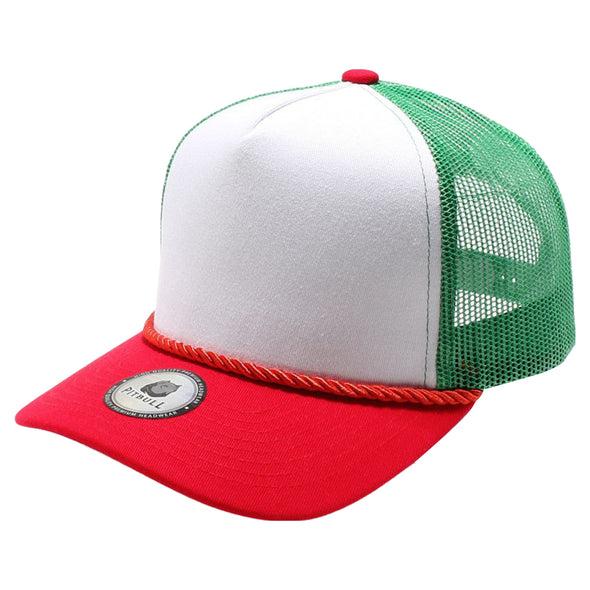Cambridge Print Visor Rope MX Flag Hat (White/Green/Red)