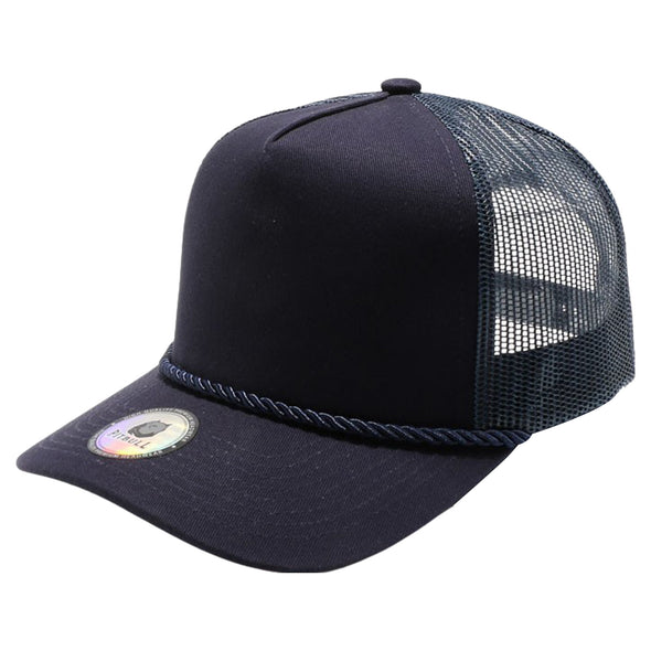 Cambridge Print Visor Rope USA Flag Hat (Navy)