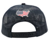 Cambridge Print Visor Rope USA Flag Hat (Navy)