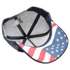 Cambridge Print Visor Rope USA Flag Hat (Navy)