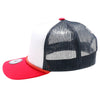 Cambridge Print Visor Rope USA Flag Hat (White/Navy/Red)