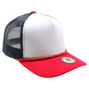 Cambridge Print Visor Rope USA Flag Hat (White/Navy/Red)