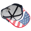 Cambridge Print Visor Rope USA Flag Hat (White/Navy/Red)