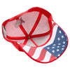 Cambridge Print Visor Rope USA Flag Hat (Red)