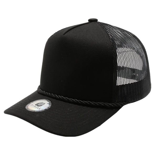 Cambridge Print Visor Rope USA Flag Hat (Black)