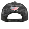 Cambridge Print Visor Rope USA Flag Hat (Black)