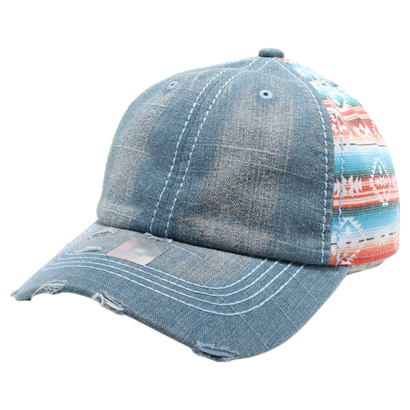 PB136WP Lady Plain Ponytail Hat (L.Denim)