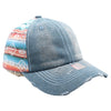 PB136WP Lady Plain Ponytail Hat (L.Denim)