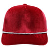 PB281 &nbsp;5-Panel Velvet Rope Snapback (Red)