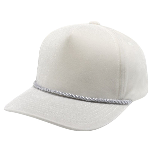 PB281  5-Panel Velvet Rope Snapback (Cream)