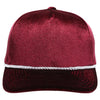 PB281  5-Panel Velvet Rope Snapback (Burgundy)