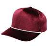 PB281  5-Panel Velvet Rope Snapback (Burgundy)