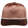 PB281  5-Panel Velvet Rope Snapback (Brown)