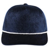 PB281  5-Panel Velvet Rope Snapback (Navy)