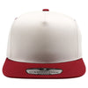 PB292 Two Tone 5-Panel Snapback Hat (Cream/Burgundy)