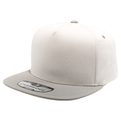 PB292 Two Tone 5-Panel Snapback Hat (Cream/Gray)