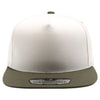 PB292 Two Tone 5-Panel Snapback Hat (Cream/Olive)