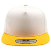 PB292 Two Tone 5-Panel Snapback Hat (Cream/Gold)