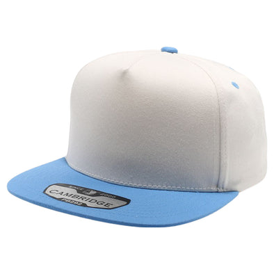 PB292 Two Tone 5-Panel Snapback Hat (Cream/Sky)