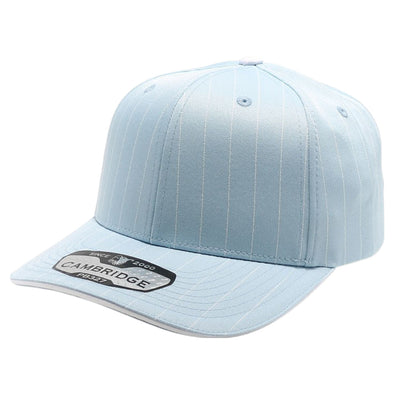 PB327 6-Panel Pinstripe Snapback Hat (Sky/White)