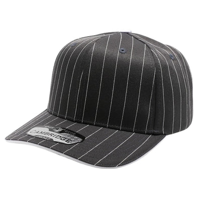 PB327 6-Panel Pinstripe Snapback Hat (D.Gray/White)