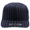 PB327 6-Panel Pinstripe Snapback Hat (Navy/White)