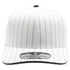 PB327 6-Panel Pinstripe Snapback Hat (White/Black)