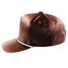 PB281  5-Panel Velvet Rope Snapback (Brown)