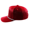 PB281  5-Panel Velvet Rope Snapback (Red)