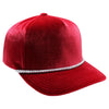 PB281  5-Panel Velvet Rope Snapback (Red)