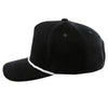 PB281  5-Panel Velvet Rope Snapback (Black)