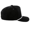 PB281  5-Panel Velvet Rope Snapback (Black)