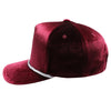 PB281  5-Panel Velvet Rope Snapback (Burgundy)