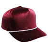 PB281  5-Panel Velvet Rope Snapback (Burgundy)