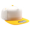 PB292 Two Tone 5-Panel Snapback Hat (Cream/Gold)