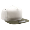 PB292 Two Tone 5-Panel Snapback Hat (Cream/Olive)