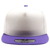 PB292 Two Tone 5-Panel Snapback Hat (Cream/Purple)