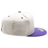 PB292 Two Tone 5-Panel Snapback Hat (Cream/Purple)