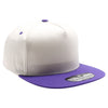 PB292 Two Tone 5-Panel Snapback Hat (Cream/Purple)