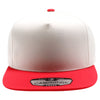 PB292 Two Tone 5-Panel Snapback Hat (Cream/Red)