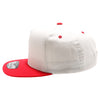 PB292 Two Tone 5-Panel Snapback Hat (Cream/Red)