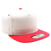 PB292 Two Tone 5-Panel Snapback Hat (Cream/Red)