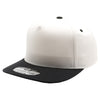 PB292 Two Tone 5-Panel Snapback Hat (Cream/Black)