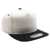 PB292 Two Tone 5-Panel Snapback Hat (Cream/Black)