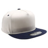 PB292 Two Tone 5-Panel Snapback Hat (Cream/Navy)